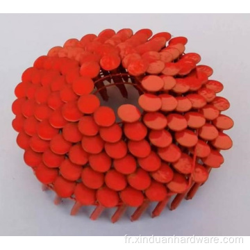 Ongles de bobine peinte en rouge